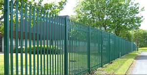 Green Palisade Security Fencing