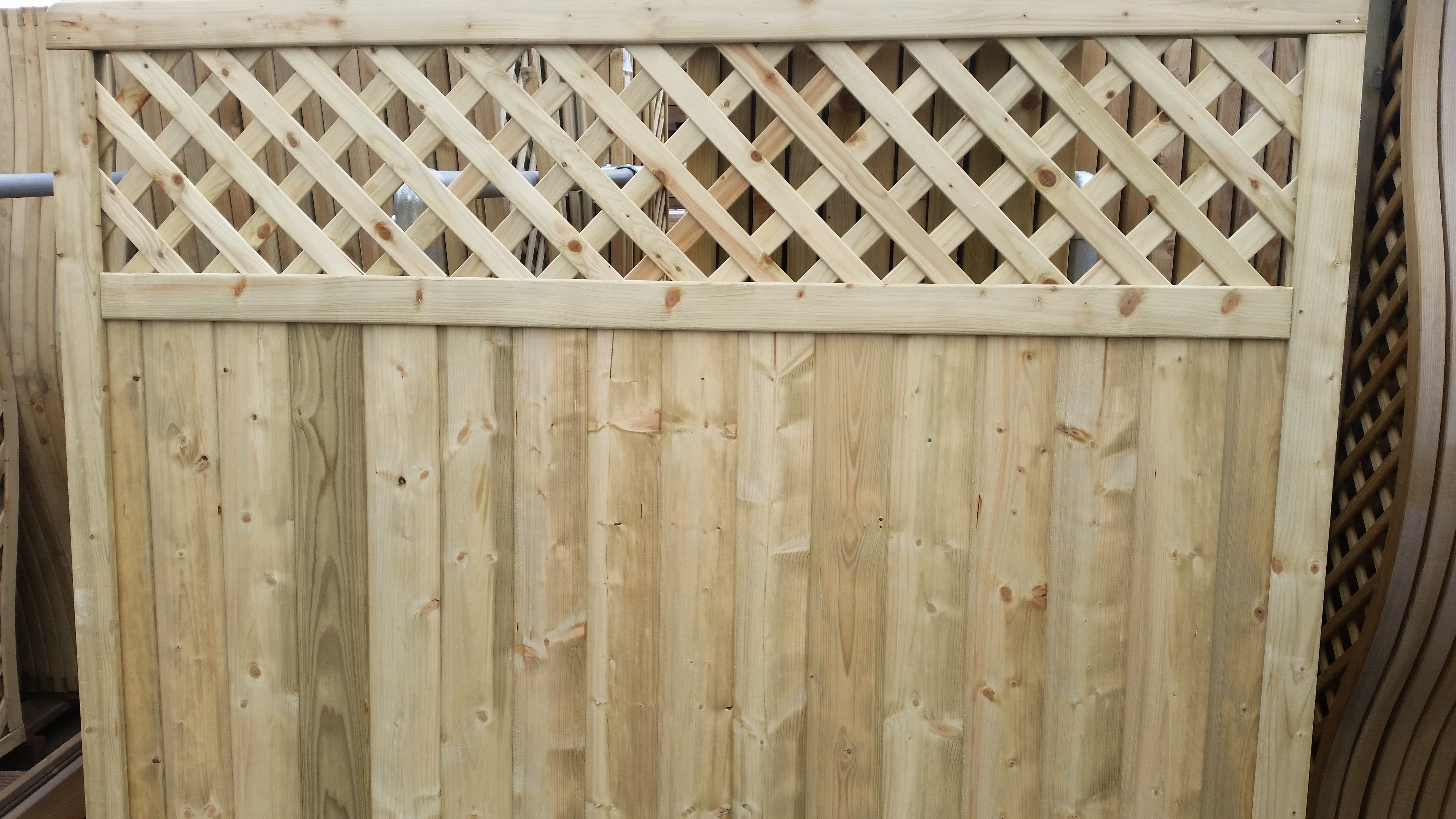 Tongue and Groove Lattice Top Panel Oakdale Fencing