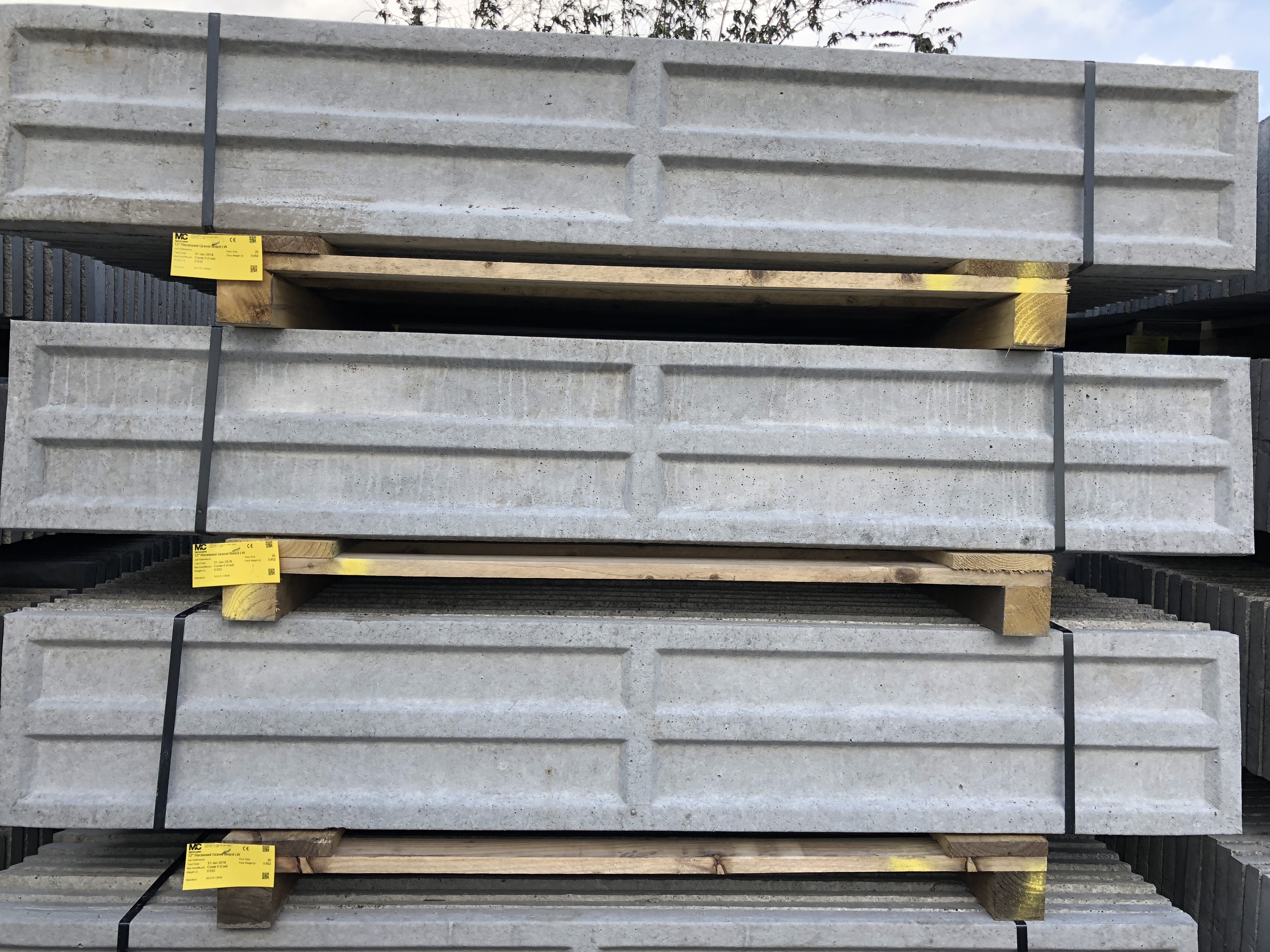 6ft Long Recessed Concrete Gravel Board Oakdale Fencing