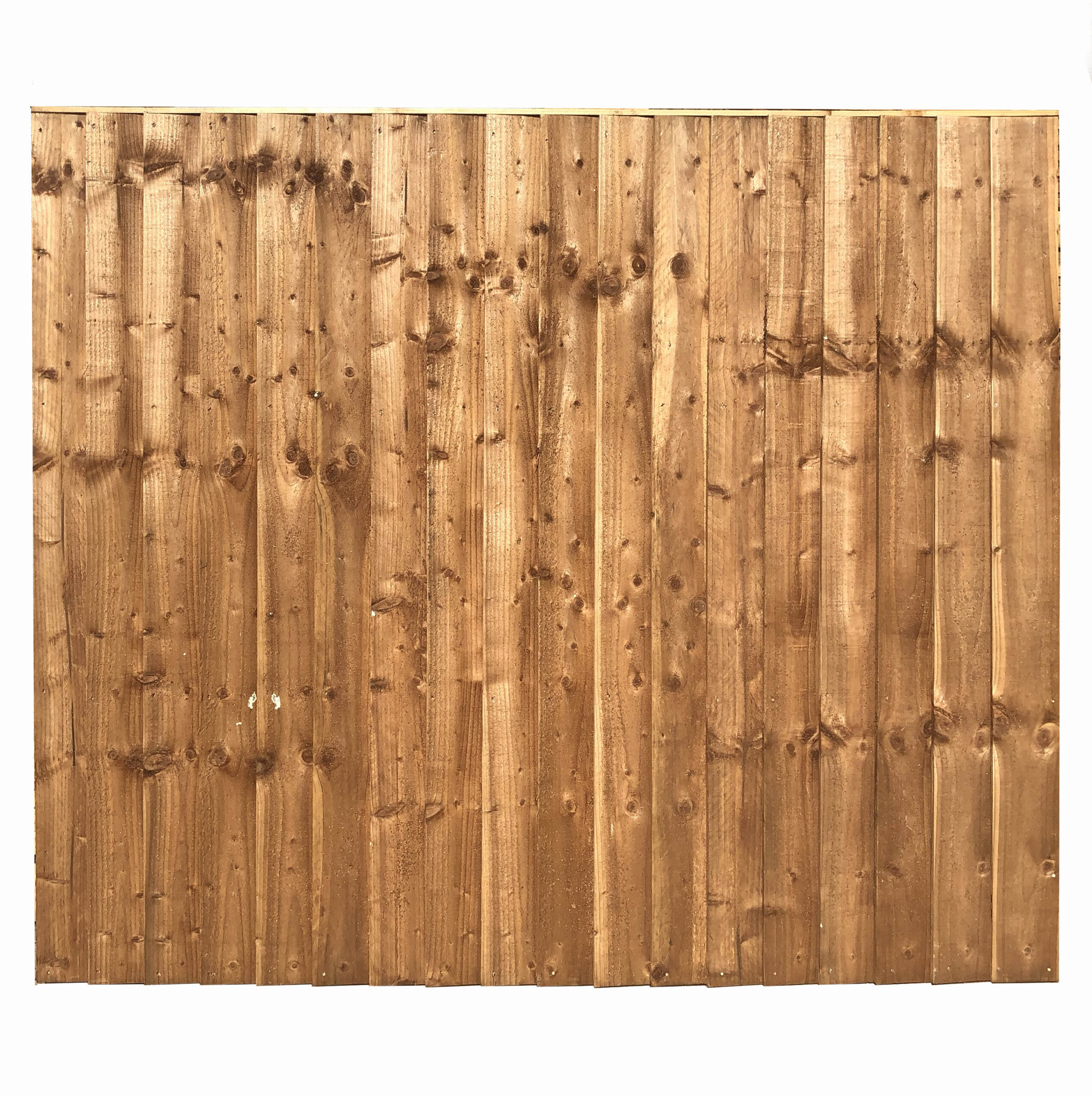 Full Framed Feather Edge Fence Panel Tanalised Brown