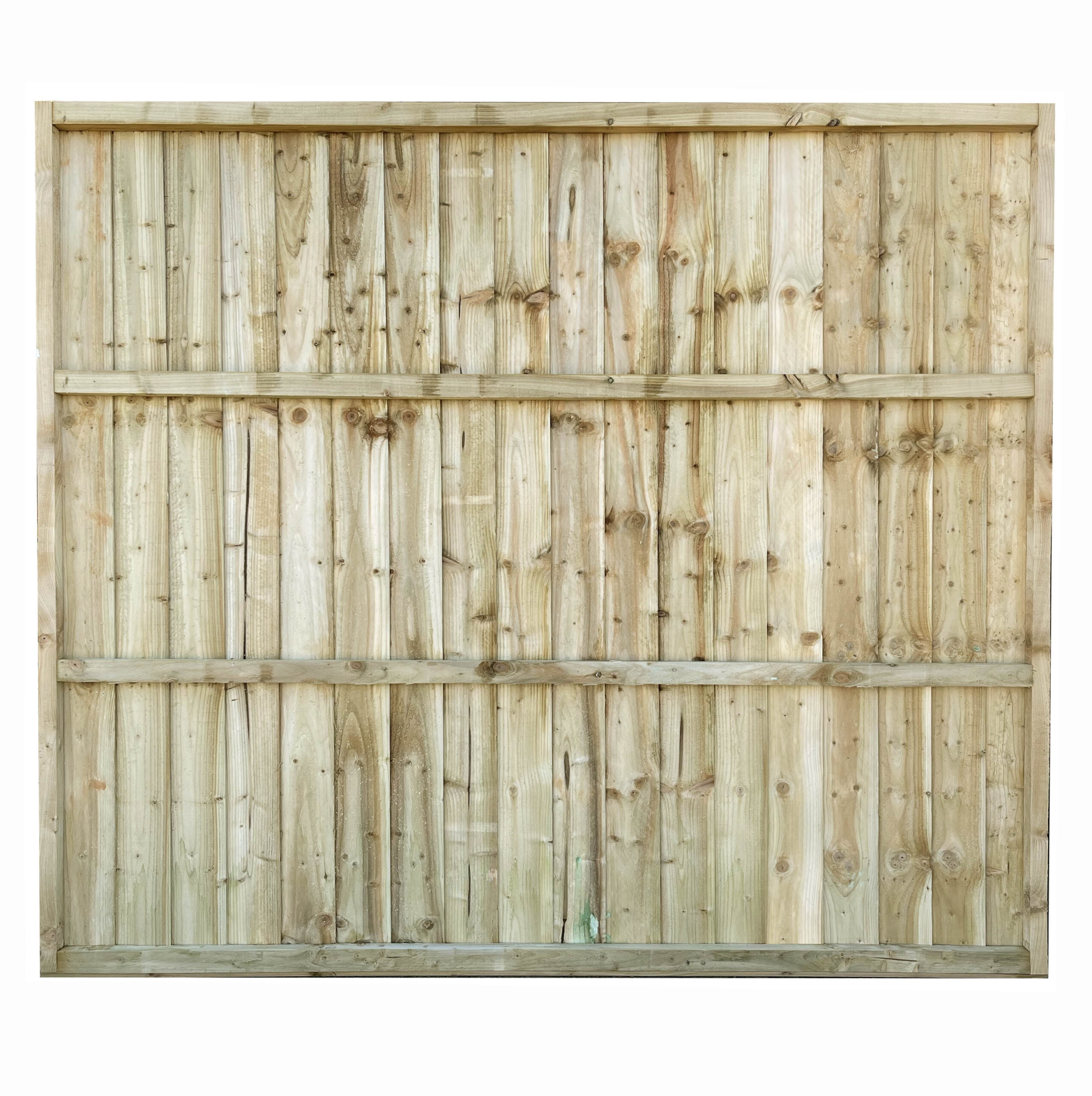 Full Framed Feather Edge Fence Panel Tanalised Green