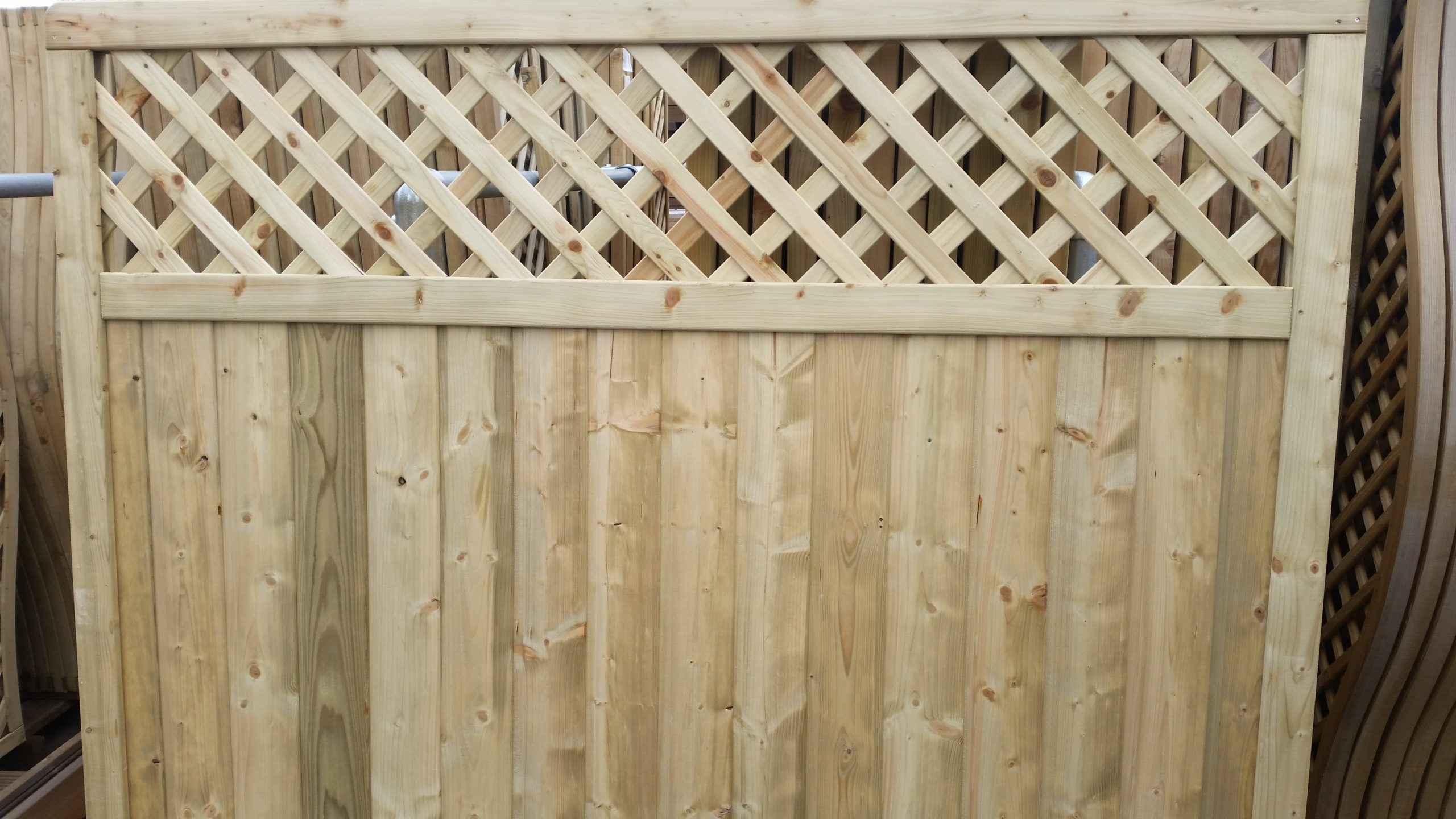 Tongue and Groove Lattice Top Panel Oakdale Fencing