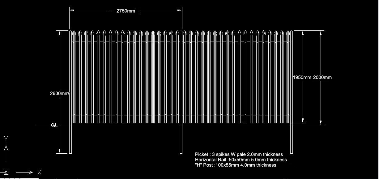 2.0m High Steel Palisade Security Fencing Oakdale Fencing