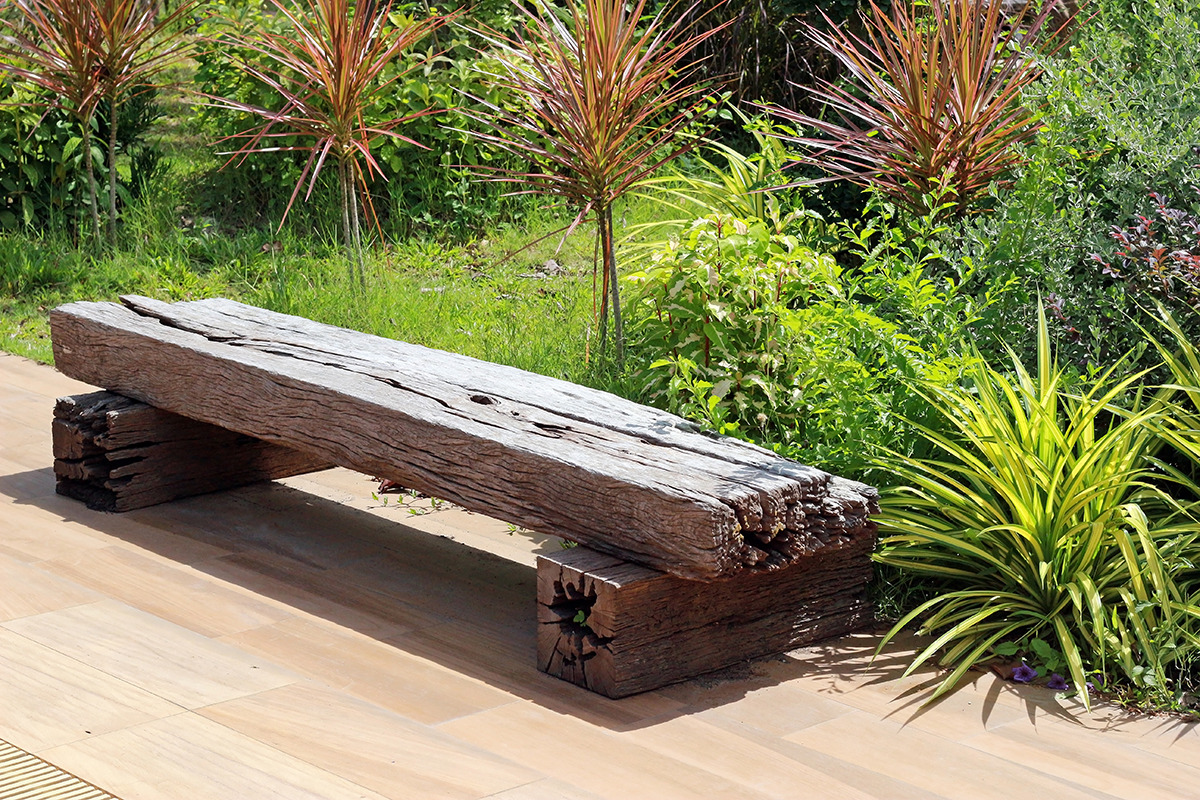 timber sleeper bench